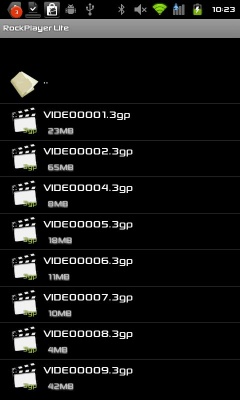 Screenshot of the application RockPlayer Lite - #3