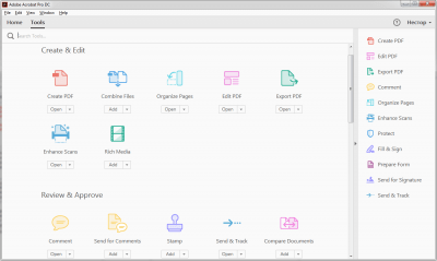 Screenshot of the application Adobe Acrobat Pro DC - #1