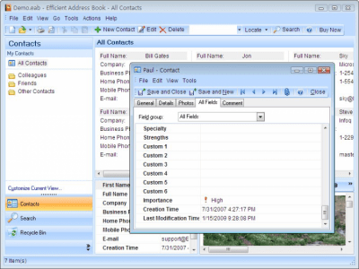 Screenshot of the application Address Book - #4