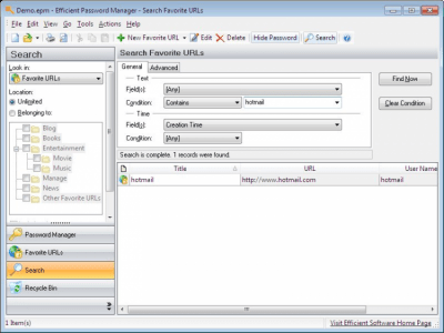 Screenshot of the application Password Manager - #4