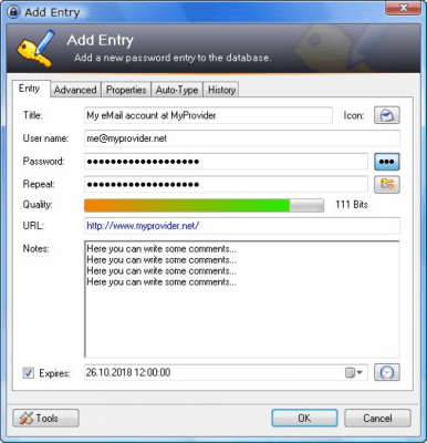 Screenshot of the application KeePass Classic Edition - #3