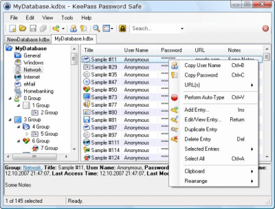 Screenshot of the application KeePass Professional Edition - #2