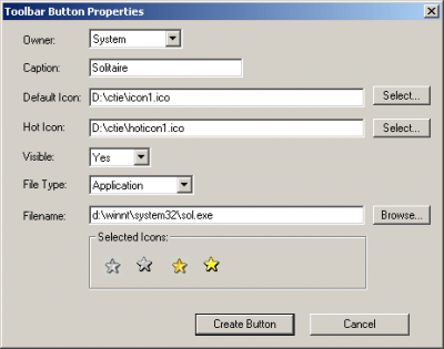Screenshot of the application CustomizeIE - #3