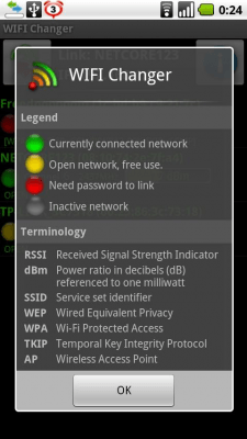 Screenshot of the application WIFI Changer - #4