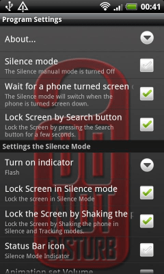 Screenshot of the application "Do not disturb." - #2