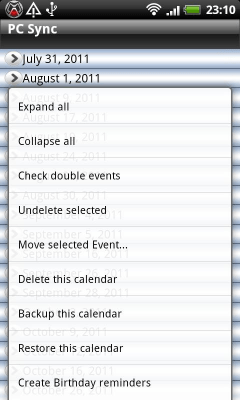 Screenshot of the application Calendar Repair Free - #2