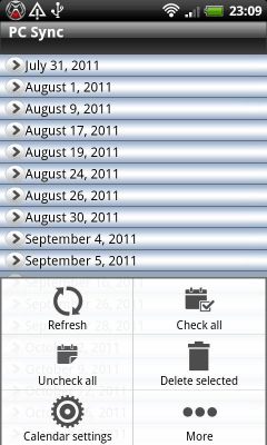Screenshot of the application Calendar Repair Free - #3