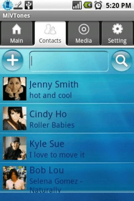 Screenshot of the application MiVTones - #2