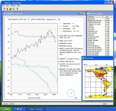 Screenshot of the application VIMeteo - #1