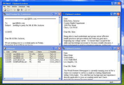 Screenshot of the application VIMail - #4