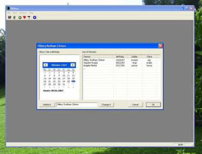 Screenshot of the application VIHoro - #4