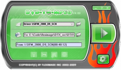 Screenshot of the application DVD-to-MPEG - #1