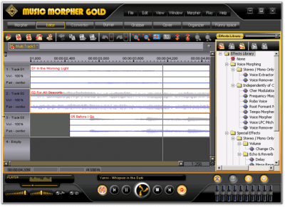 Screenshot of the application AV Music Morpher Gold - #4