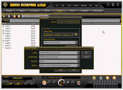 Screenshot of the application AV Music Morpher Gold - #5