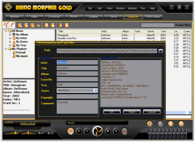Screenshot of the application AV Music Morpher Gold - #9
