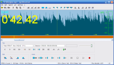 Screenshot of the application mp3DirectCut - #1