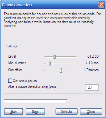 Screenshot of the application mp3DirectCut - #4
