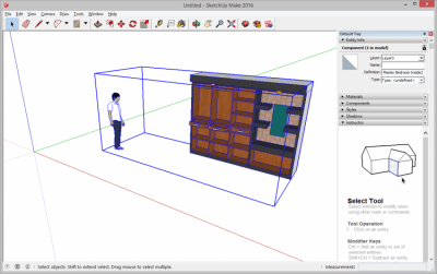 Screenshot of the application SketchUp Make - #1