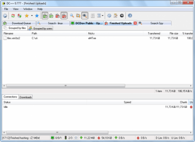 Screenshot of the application DC++ - #8