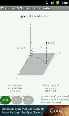 Screenshot of the application Free math cheat sheets - #1