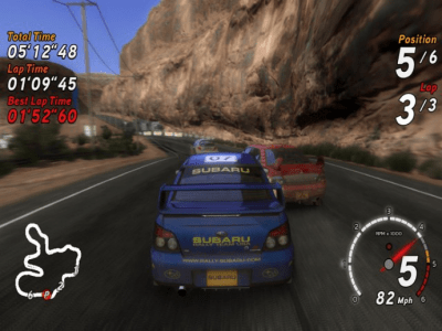 Screenshot of the application SEGA Rally - #6