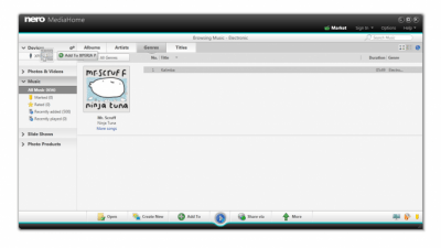 Screenshot of the application Nero MediaHome - #3