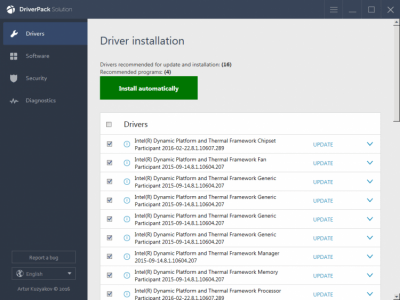 Screenshot of the application DriverPack Solution Online - #1