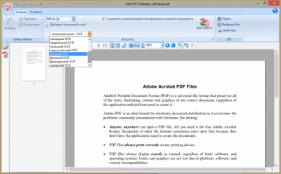 Screenshot of the application Solid PDF/A Express - #1