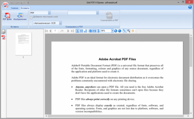 Screenshot of the application Solid PDF/A Express - #4