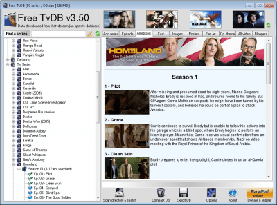 Screenshot of the application Free TvDB - #3