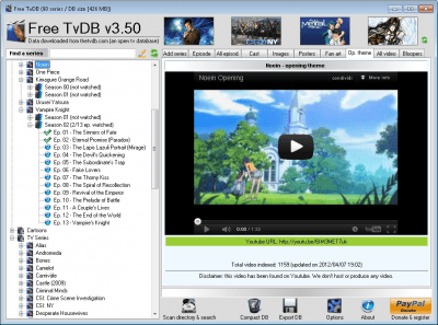 Screenshot of the application Free TvDB - #14
