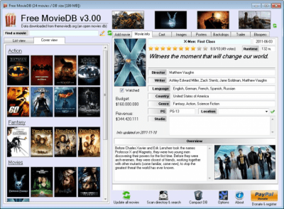 Screenshot of the application Free MovieDB - #1