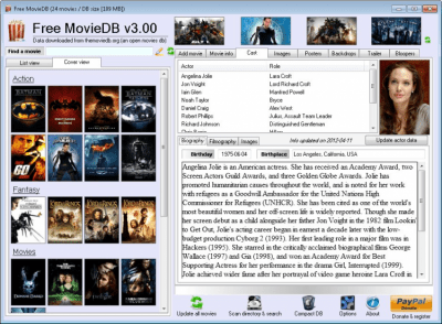 Screenshot of the application Free MovieDB - #2