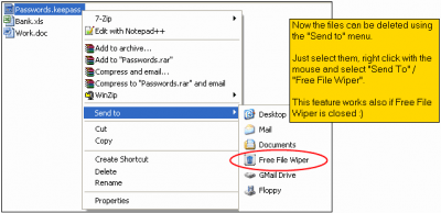 Screenshot of the application Free File Wiper - #1