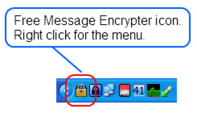 Screenshot of the application Free Message Encrypter - #1