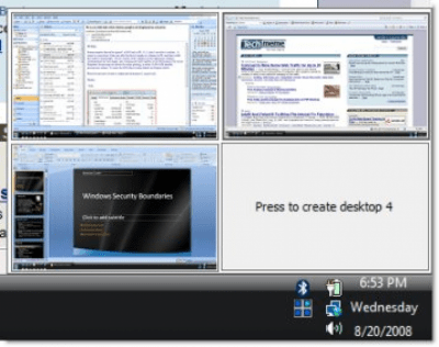 Screenshot of the application Desktops - #2