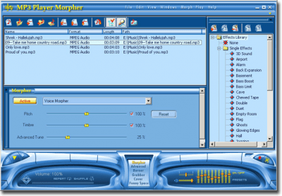 Screenshot of the application AV MP3 Player Morpher - #1