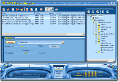 Screenshot of the application AV MP3 Player Morpher - #2