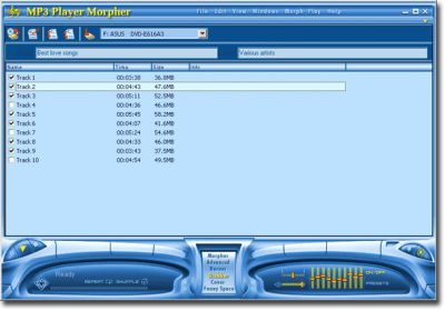 Screenshot of the application AV MP3 Player Morpher - #4