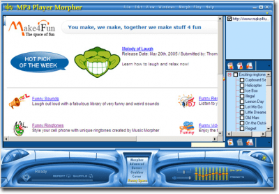 Screenshot of the application AV MP3 Player Morpher - #7