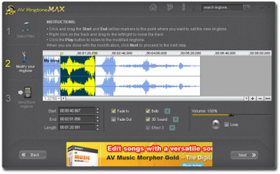 Screenshot of the application AV RingtoneMAX - #2