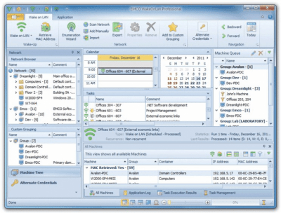 Screenshot of the application EMCO WakeOnLan - #1