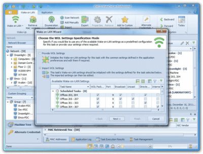 Screenshot of the application EMCO WakeOnLan - #2