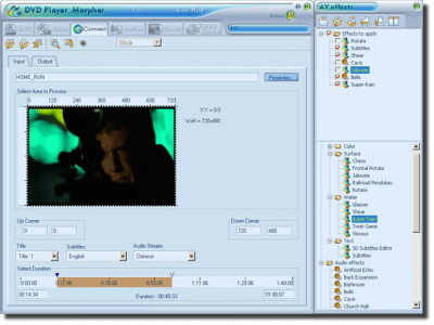 Screenshot of the application AV DVD Player Morpher - #3