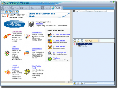 Screenshot of the application AV DVD Player Morpher - #6