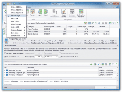 Screenshot of the application EMCO Ping Monitor - #6