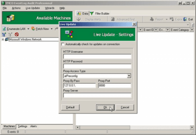Screenshot of the application EMCO EventLog Audit Professional - #3