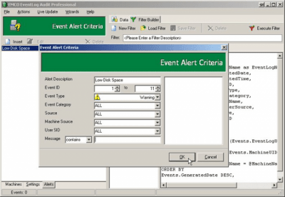 Screenshot of the application EMCO EventLog Audit Professional - #6