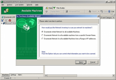 Screenshot of the application EMCO EventLog Audit Professional - #9