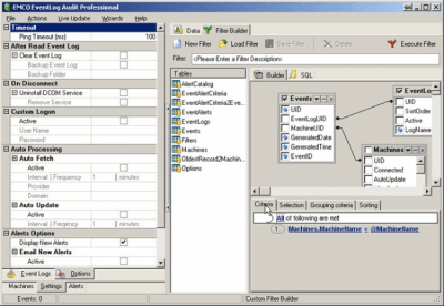 Screenshot of the application EMCO EventLog Audit Professional - #11